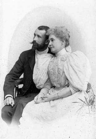Adalbert and Eva Fenyes wedding portrait, Budapest, 1896